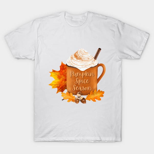 Pumpkin Spice Season T-Shirt by SarahWIllustration